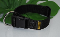 Halsband Nylon 4cm Schwarz Zugentlastung